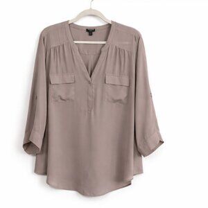 Torrid Harper Blouse Size 3 Grey Pullover Work Top 🌫️💼